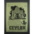 1955 Ceylon Touris Ad - Enjoy Ceylon's Treasures