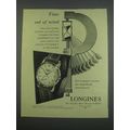 1955 Longines Watch Ad - Time out of mind