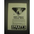 1931 Spratt's Dog Biscuits Ad - Don't forget yo...