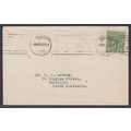 AUST 1d Green KGV HEAD cover BALLARAT-VIC to PA...