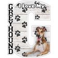 I Love My Greyhound Fridge Magnet