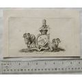 1790 engraving - coat of arms - Harborough