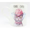 Cool Cat! Mug Fine China Cat Wearing Icecream P...
