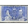 Bahamas KGVI 1937 Coronation 2½d Bright Blue Us...