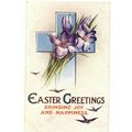 POSTCARD Easter Greetings + 1926 London BRITISH...