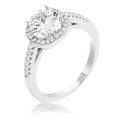 2.97Ct Rhodium Plated Classic Cushion Cut Halo ...