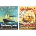 MARITIME ADVERTISING RED STAR LINE 2 POSTCARDS