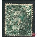 GB stamps 1912 - SG424 - 4d green perfin - KGV ...