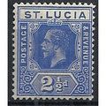 St Lucia 1916 SG81a 2 1/2d Deep Bright Blue Wmk...