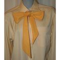 Vintage 1960 1970 Gold Bow Tie Dress Sash Belt New