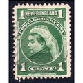 1897 NEWFOUNDLAND Sg66 1c GREEN VERY FINE USED ...