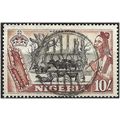 Nigeria 1953 SG79 10/- Black & Red-Brown Fine U...