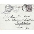 GB early Post Card 1900 London Poplar E to Swed...