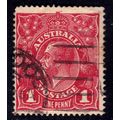 Australia 1914 King George V 1d Used Stamp Crow...