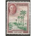 Nyasaland 1945 SG153 2/- Emerald & Maroon Mount...