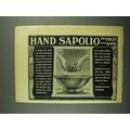 1902 Hand Sapolio Soap ad - For Toilet and Bath