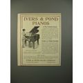 1914 Ivers & Pond Small Grand Piano Ad - NICE!