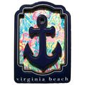 Virginia Beach with Anchor Artwood Fridge Magnet