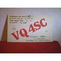 VQ4SC used QSL card NAIROBI KENYA 1948 =