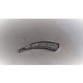 Rounded silver acrylic sparkly banana hair claw...