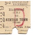 B.T.C. Edmondson Ticket - Richmond (S.R.) to Ke...