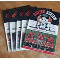 X 5 Manchester United Vintage Football Programmes.