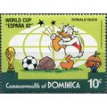 Dominica. 1982. Disney in soccer scenes - Donal...