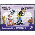 Dominica. 1982. Disney in soccer scenes - Donal...