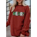 Racing Red MERRY Christmas Corded Pullover Swea...