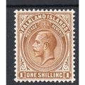 1912 FALKLAND ISLANDS 1s Pale Bistre Sg65 LIGHT...