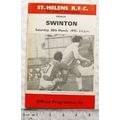 1971 programme St. Helens v. Swinton