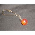 Large 15mm faceted crystal glass orange carabin...