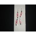 Exquisite clear pink with black glass & clear c...