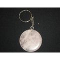 Beautiful round delicate rose quartz keyring de...