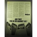 1971 RCA Computers Ad - Are They For Us or Against Us?