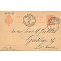 Spain Postal Card 1904 Gablonz to Bohemia, Austria