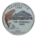 Washington State Quarter Fridge Magnet
