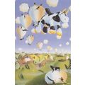 Cows Field Of Cow Farming Hot Air Balloon Paint...
