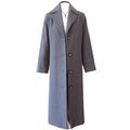 Vintage Grey Coat Maxi Long Longline full ankle...