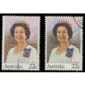 Australia 1980 22c QE2 Birthday Lt & Dk Shades ...