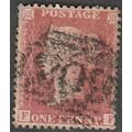 1854-57 Queen Victoria. Penny Red. Stars, Posit...