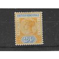 BR HONDURAS 1891 24C YELLOW & BLUE MM