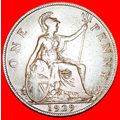 Ⰶ MISTRESS OF SEAS:GREAT BRITAIN★PENNY 1929 GEO...