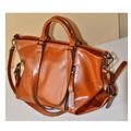 Women Trendy Vegan Leather Hobo Handbags Brown