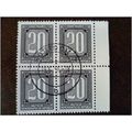 East Germany 1956 Official Numerals 20pf block ...