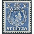 St Lucia 1949 SG152 7c Ultramarine Mounted Mint...