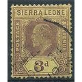 Sierra Leone 1907 SG104 3d Purple/Yellow Fine U...