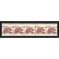 1898Ab 4c Stagecoach Fine MNH Dry Gum PNC 5/5 L...
