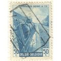 Belgium 1945 - 50c bluish green - Railway Parce...