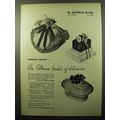 1950 B. Altman & Co. Basket of Delicacies Ad - Smooth sailing